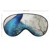 Blue Peacock Eye Masks Sleeping Detachable Breathable Eye Cover Soft Block Light Sleep Mask for Women Men, Relaxing Pressure Night Blindfold view 2