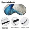 Blue Peacock Eye Masks Sleeping Detachable Breathable Eye Cover Soft Block Light Sleep Mask for Women Men, Relaxing Pressure Night Blindfold view 3