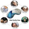 Blue Peacock Eye Masks Sleeping Detachable Breathable Eye Cover Soft Block Light Sleep Mask for Women Men, Relaxing Pressure Night Blindfold view 4