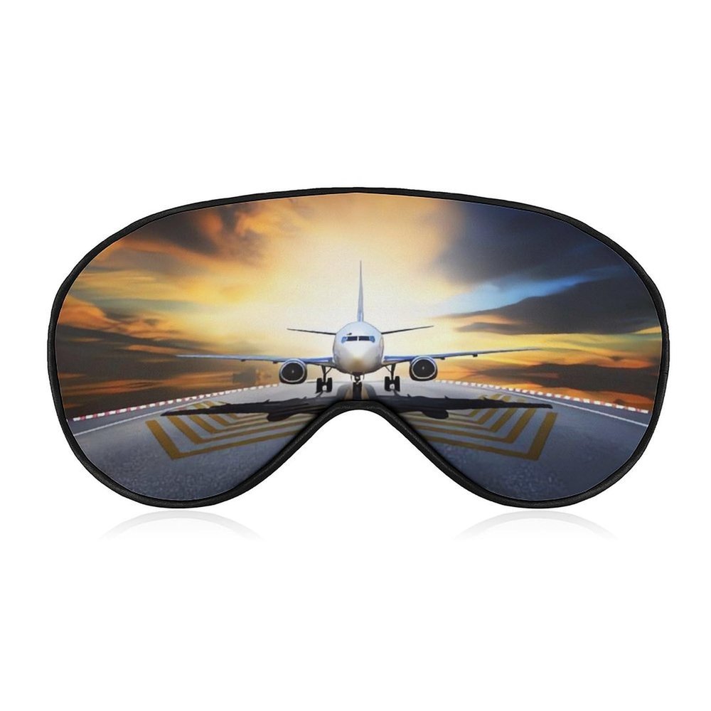 Backpack Airplane Eye Masks Sleeping Detachable Breathable Eye Cover Soft Block Light Sleep Mask for Women Men, Relaxing Pressure Night Blindfold