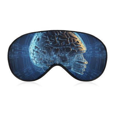 Artificial Intelligence Brain Eye Masks Sleeping Detachable Breathable Eye Cover Soft Block Light Sleep Mask for Women Men, Relaxing Pressure Night Blindfold