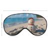 Sand Snowman on Beach Eye Masks Sleeping Detachable Breathable Eye Cover Soft Block Light Sleep Mask for Women Men, Relaxing Pressure Night Blindfold view 2