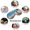 Sand Snowman on Beach Eye Masks Sleeping Detachable Breathable Eye Cover Soft Block Light Sleep Mask for Women Men, Relaxing Pressure Night Blindfold view 4