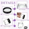 12 Pcs 4 oz Clear Glass Jars with Black Lids Leakproof Round Airtight Jars Empty Cosmetic Jars with Inner Liners Lid for Candle Making Storing Lotions Spice Powder Liquid Sample Makeup (Black,clear) view 3