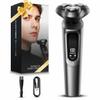Electric Razor for Men, IPX8 Waterproof with Type-C Quick Charge, 3D Flex Blades & Pop-Up Trimmer, 60min Runtime, Travel Lock, Wet & Dry Shave,Ash Gray view 1
