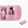8-Piece Eyebrow Grooming Set with PU Case, Precision Tools Including Razor, Scissors & Brush for Eyebrow Care and Styling (Pink) view 1