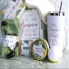 Gift Baskets for Women, 10 PCS Unique Birthday Gifts for Women, Self Care Gift Baskets, Thank You, Get Well, Sympathy Inspirational Friendship Gifts for Mom, Grandma, Sister,Friends, Green view 2