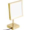 HBVMPCNPV LED Makeup Mirror with Light and 3X/5X Magnification, 8 Inch Brass Countertop Shaving Vanity Cosmetic Mirrors with Switch and Plug,Black,5X(Gold,5X) view 2