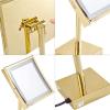 HBVMPCNPV LED Makeup Mirror with Light and 3X/5X Magnification, 8 Inch Brass Countertop Shaving Vanity Cosmetic Mirrors with Switch and Plug,Black,5X(Gold,5X) view 4