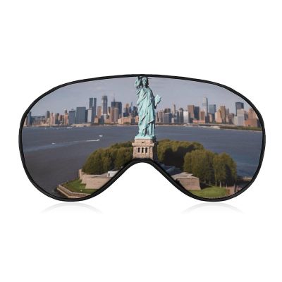 Statue of Liberty in NYC Eye Masks Sleeping Detachable Breathable Eye Cover Soft Block Light Sleep Mask for Women Men, Relaxing Pressure Night Blindfold