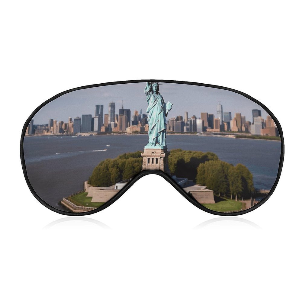Statue of Liberty in NYC Eye Masks Sleeping Detachable Breathable Eye Cover Soft Block Light Sleep Mask for Women Men, Relaxing Pressure Night Blindfold