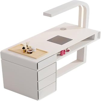 Wooden Nail Artist Manicure Table with Dust Collector  Salon Spa Workstation, Nail Tech Desk, Home Beauty Station for Makeup & Nail Care(Size:120 * 40 * 78 cm)