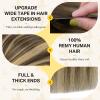 DOORES Tape in Weft Hair Extensions Human Hair 14" 100g Invisible PU Tape view 2