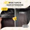 DOORES Tape in Weft Hair Extensions Human Hair 14" 100g Invisible PU Tape view 3