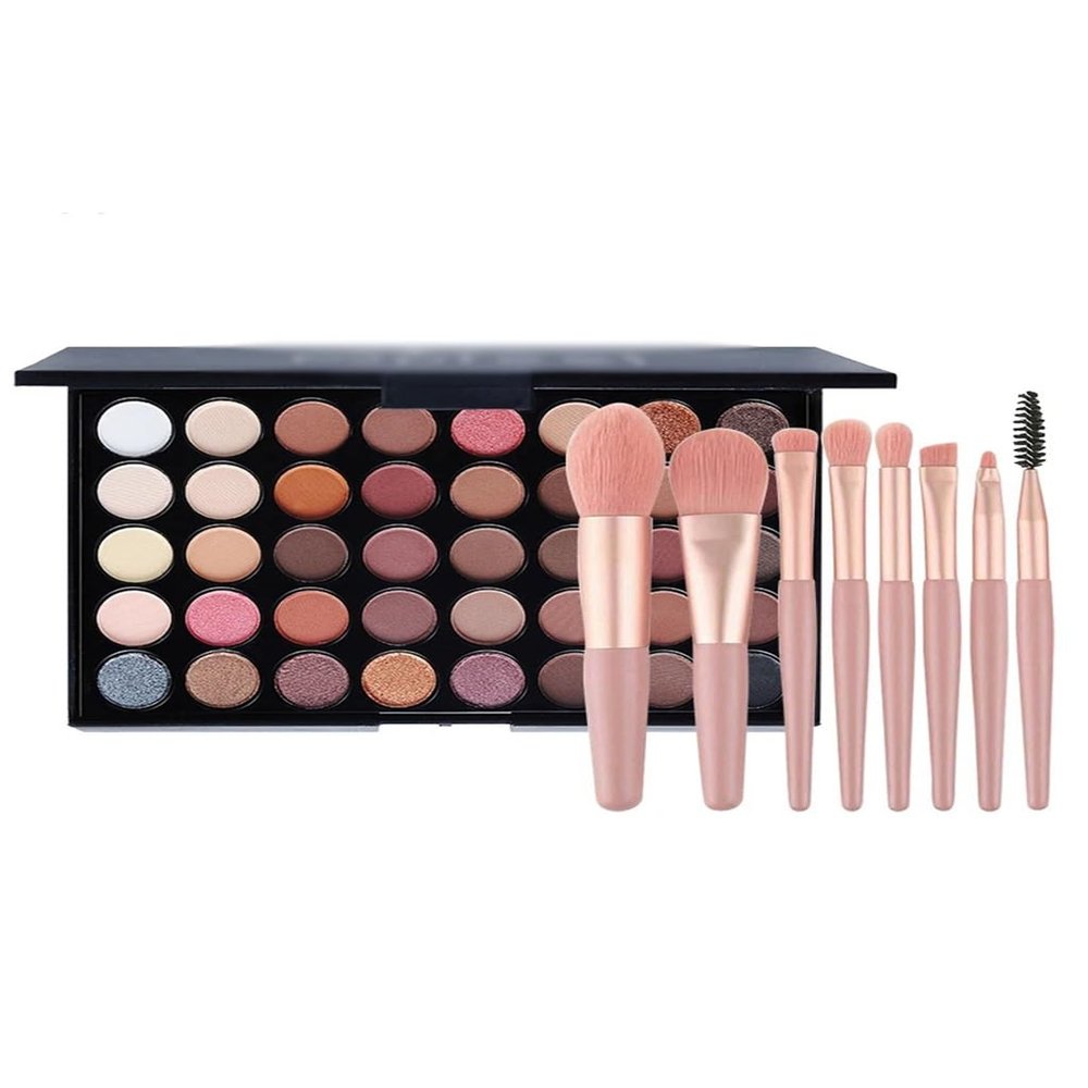 ASWRTYJO 40 Color Eye Shadow Palette Set with Makeup Brush