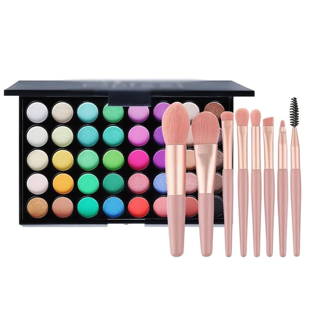 ASWRTYJO 40 Color Eye Shadow Palette Set with Makeup Brush