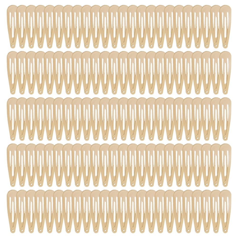 120pcs Taupe Metal Snap Hair Clips, 2 Inch Non-Slip Barrettes for Women Kids Teens, All-Day Hold Hair Accessories for Fine & Thick Hair (Taupe)