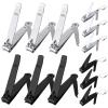 Bememo 12 Pieces Stainless Nail Clippers Set Fingernail and Toenail Clippers Nail Cutter Tool Set for Men and Women (Black and Silver) view 1