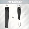 Bememo 12 Pieces Stainless Nail Clippers Set Fingernail and Toenail Clippers Nail Cutter Tool Set for Men and Women (Black and Silver) view 2