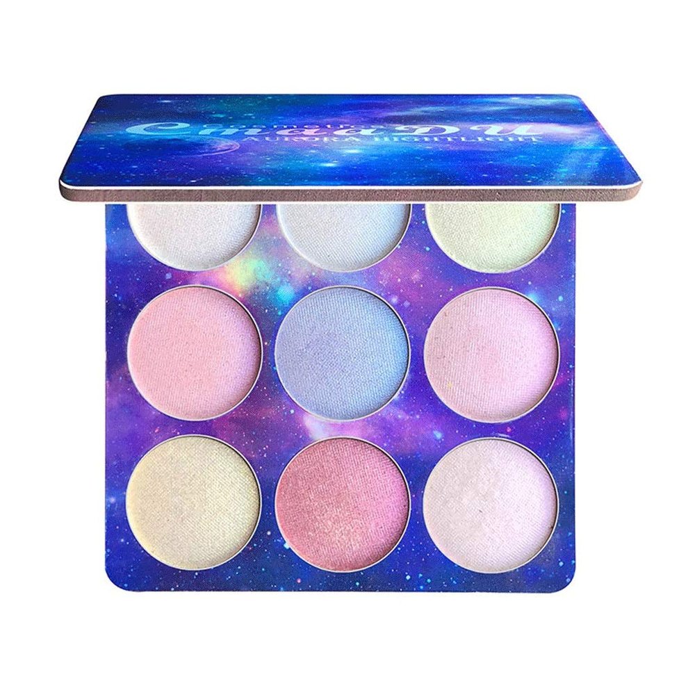 ASWRTYJO 9 Colors 1Pc Makeup Natural Glitter Eyeshadow Palette Shimmer Highlighter Face Repair Cosmetic