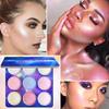 ASWRTYJO 9 Colors 1Pc Makeup Natural Glitter Eyeshadow Palette Shimmer Highlighter Face Repair Cosmetic view 4