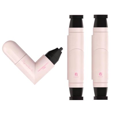 2 Pcs Rotating Eyeliner Stamp Pen - Long Lasting Waterproof Liquid Eye Liner, Foldable Black Brown Winged Eyeliner Stamp for Perfect Wings, Smudge Proof Cat Eye Liner Stencil Tool for Beginners