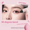 2 Pcs Rotating Eyeliner Stamp Pen - Long Lasting Waterproof Liquid Eye Liner, Foldable Black Brown Winged Eyeliner Stamp for Perfect Wings, Smudge Proof Cat Eye Liner Stencil Tool for Beginners view 2