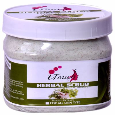 PRZX Herbal Face & Body Scrub 500ml | Gentle Exfoliating Cleanser for All Skin Types | Refreshing Skin Care | Paraben & Sulphate Free