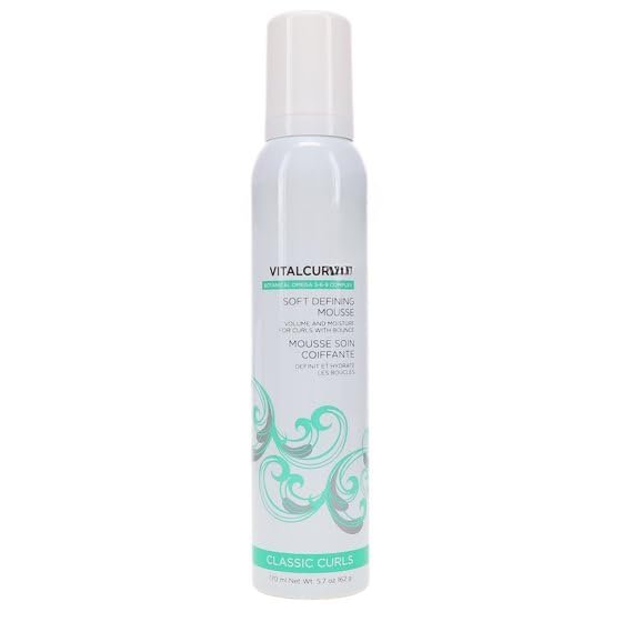 Ouiidad-VitalCurll+ Curll Defining Mousse, Lightweight Hair Foam, Air-Dry Styler with Omega 3-6-9 Complex, Silicone-Free, 5.7 oz (pack of 1)