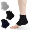 3 Pairs Moisturizing Heel Socks Dry Cracked Feet, Toeless Gel Socks, Heel Sock for Spa, Foot Care, Overnight Repair Treatment for Women & Men(Black, Grey, Navy Blue) view 1