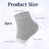 3 Pairs Moisturizing Heel Socks Dry Cracked Feet, Toeless Gel Socks, Heel Sock for Spa, Foot Care, Overnight Repair Treatment for Women & Men(Black, Grey, Navy Blue) view 2
