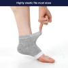 3 Pairs Moisturizing Heel Socks Dry Cracked Feet, Toeless Gel Socks, Heel Sock for Spa, Foot Care, Overnight Repair Treatment for Women & Men(Black, Grey, Navy Blue) view 4