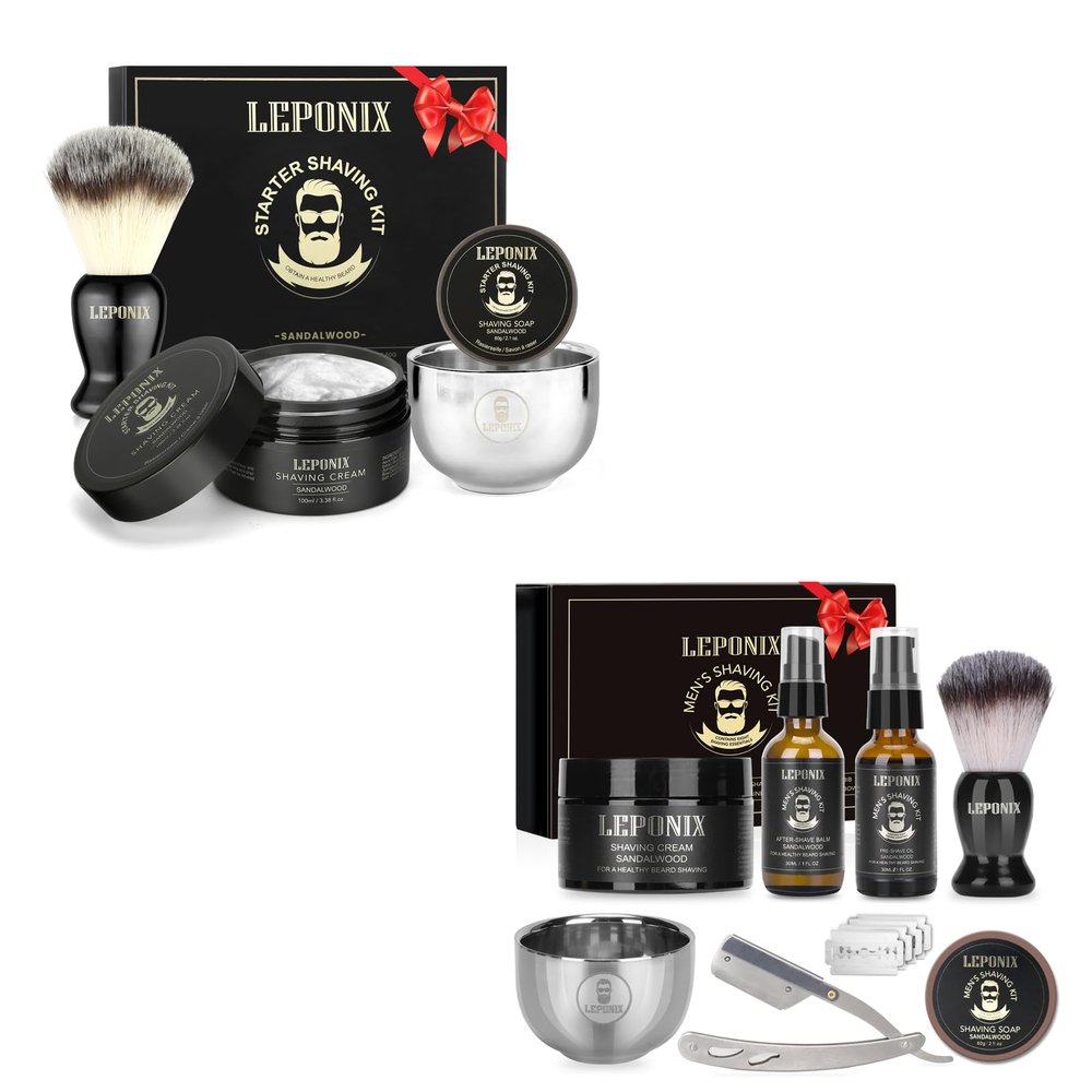 Basic Shaving Kit & Straight Razor Complete Shaving Kit for men