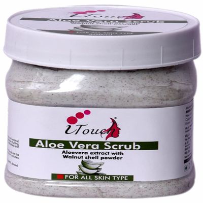 PRZX Aloe Vera Face & Body Scrub 500ml | Gentle Exfoliating Cleanser for All Skin Types | Refreshing & Smoothing Skin Care | Paraben & Sulphate Free