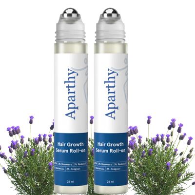 Aparthy Advanced Hair Growth Roll-On Serumwith Saw Palmetto, Rosemary & Pea ExtractHelps Support Thicker, Fuller Hair AppearanceClean, Non-Greasy Hair Loss Support for Men & Women Pack of (2)