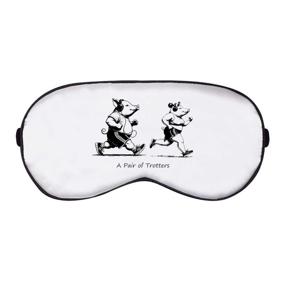 Azeeda 'Funny Pigs Jogging' Sleep/Travel Eye Mask (EY00033656)