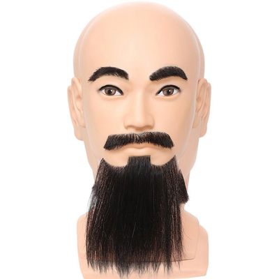 Vobumix Man Mannequin Head with Beard Haircut Practicing Head Hairdresser Training Head for Styling Braiding Trimming Hairdressing Tool