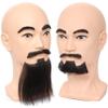 Vobumix Man Mannequin Head with Beard Haircut Practicing Head Hairdresser Training Head for Styling Braiding Trimming Hairdressing Tool view 2