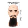 Vobumix Man Mannequin Head with Beard Haircut Practicing Head Hairdresser Training Head for Styling Braiding Trimming Hairdressing Tool view 3
