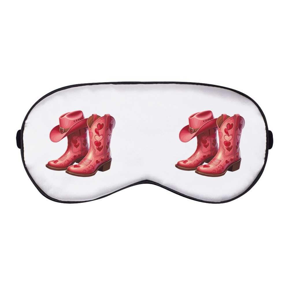 Azeeda 'Pink Heart Cowboy Boots' Sleep/Travel Eye Mask (EY00033650)