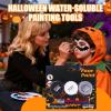 Halloween Face Makeup - Washable Skin Makeup, 3 Colors Water-Soluble Body and Face Paint, Safe Cosmetic Kit, Smooth Blendable Formula, Easy to Apply, Creative Costume Looks for Kids Adults view 3