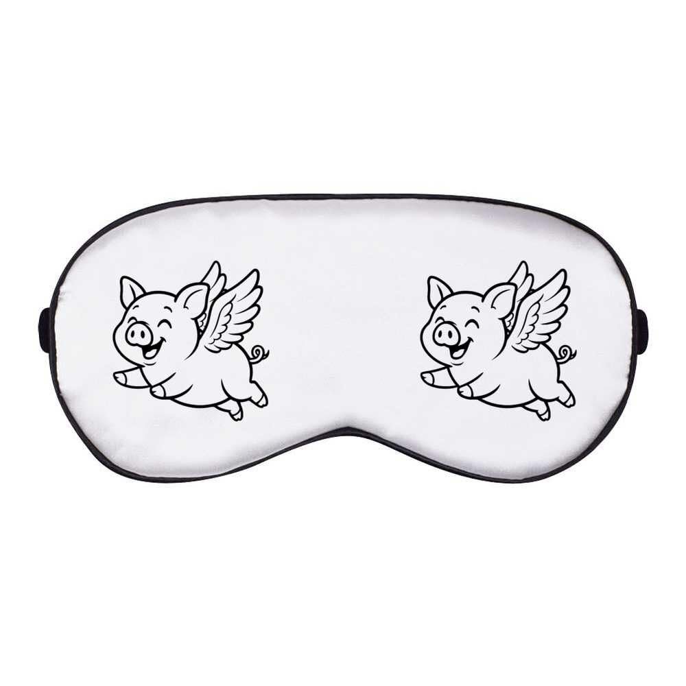 Azeeda 'Flying Pig' Sleep/Travel Eye Mask (EY00033678)