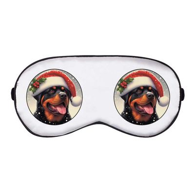 Azeeda 'Rottweiler Wearing Santa Hat' Sleep/Travel Eye Mask (EY00033699)
