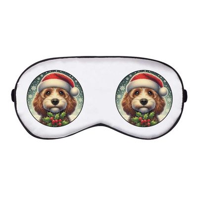 Azeeda 'Cockapoo Wearing a Santa Hat' Sleep/Travel Eye Mask (EY00033693)