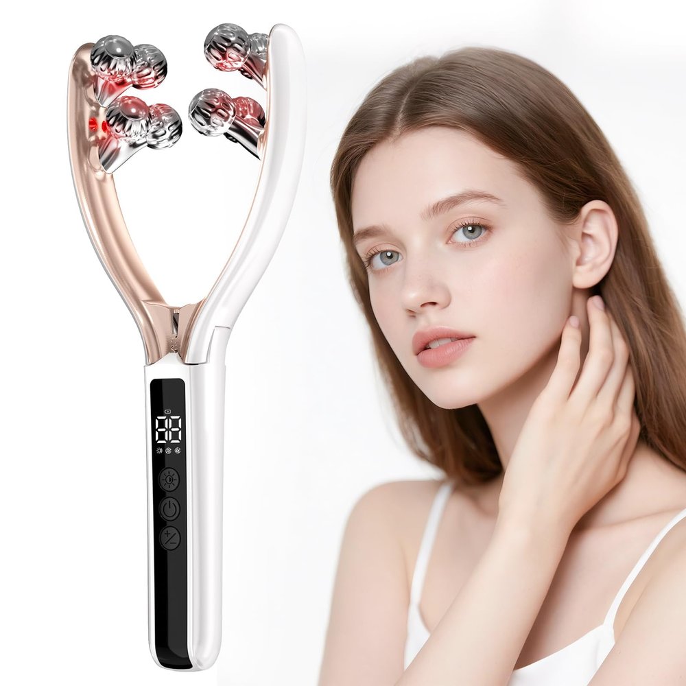 Doge&Vollar Facial Massager Face and Neck | Shaper & Slimmer Device | Korean Skin Care | Lymphatic Contour face Brush Double Chin Reducer | Rechargeable for Home & Travel Use