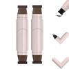Eyeliner Stamp Pen, Foldable Eyeliner Stamp Waterproof Winged Tool Proof Gel Pen, Rotating Eyeliners tamps en, SmudgeProof & Waterpoof Eye Liner en Tool for Beginners (Brown+Brown) view 1