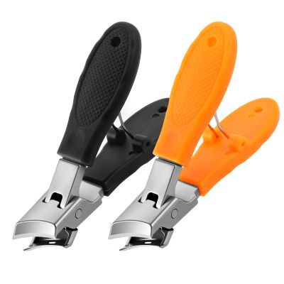 YBEATY 2 Pcs Wide Jaw Opening Anti-Splash Slanted Nail Clipper Fingernail and Toenail Clippers Long Handle No Splash Ingrown Nail Trimmer Slanted Nails Clippers for Ingrown Nails Women Men