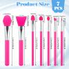 7PCS Silicone Brush Applicator Kit, Resin Brush Applicator UV Resin Brushes Applicators Jelly Brushes Applicators for Cream Makeup Products and Epoxy Art Crafting, Red view 2