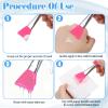 7PCS Silicone Brush Applicator Kit, Resin Brush Applicator UV Resin Brushes Applicators Jelly Brushes Applicators for Cream Makeup Products and Epoxy Art Crafting, Red view 3