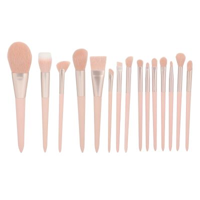 15Pcs Makeup Brush Kit, Synthetic Eyeshadow Makeup Brush Set, Soft and Dense Artificial Brushes for Powder Concealers, Complete Makeup Brush Kit with Ergonomic